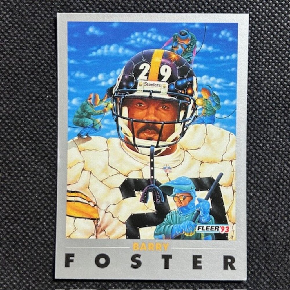 1993 Fleer Pro Vision Barry Foster Pittsburgh Steelers #248 Man Of Steel